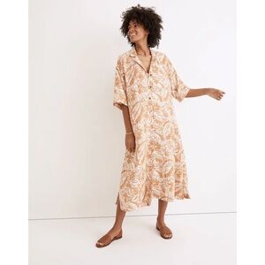 Madewell Lightspun Cover Up Maxi Shirt Dress in Earthen Sand